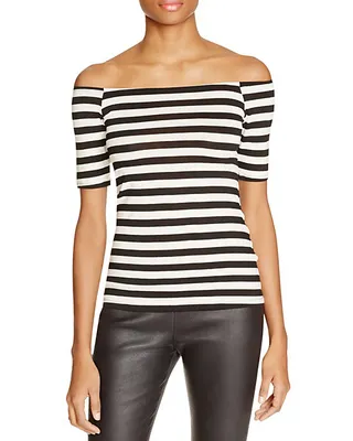 Splendid Striped Off-The-Shoulder Top ($78) - Stripes? Check. Black and white? Check. Off-the shoulder sexiness? Check! You're good to go with this on-trend look.  (Photo: Splendid)
