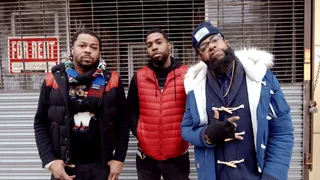 Just Blaze and the Crew - Just Blaze with his homies.&nbsp;(Photo: BET)