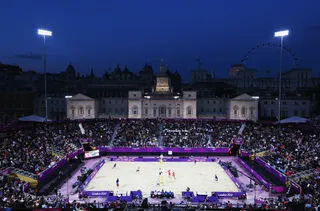 U.S. Men Beat Spain - The U.S. men's volleyball team claimed a victory against Spain during the men's beach volleyball preliminary match. (Photo: Ryan Pierse/Getty Images)