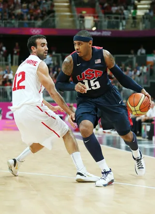 U.S. Basketball Blowout  - Carmelo Anthony and the U.S. Mens Basketball team dominated the Men's Basketball Preliminary Round match against Tunisia.&nbsp; (Photo: Ezra Shaw/Getty Images)