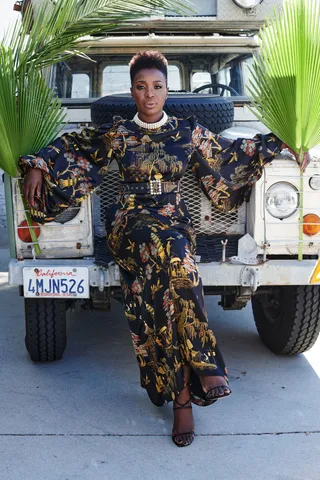 Folake Olowofoyeku dazzled in a beautiful Andrew Gn dress. - (Photo by Jeff Vespa/Vespa Pictures/via Getty Images)