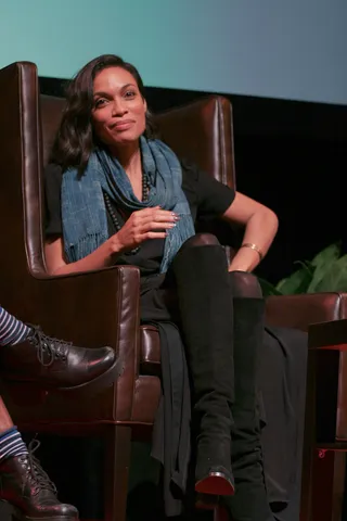 Keeping the Dream Alive - Rosario Dawson&nbsp;speaks during the 14th Annual Reverend Dr. Martin Luther King Jr. social justice lecture at the Zellerbach Theater in Philadelphia.(Photo: William T. Wade Jr/INFphoto.com)