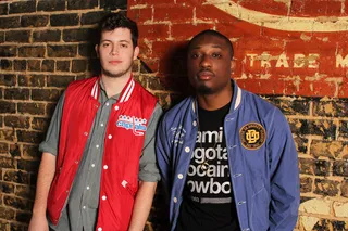 Partners in Rhyme - Chiddy Bang and Xaphoon Jones put their game faces on for the camera.&nbsp;(Photo:&nbsp; Candice Lawler / BET)