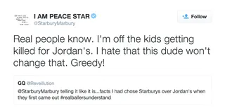 Death Over Designer - Stephon Marbury checks Michael Jordan for not doing anything about kids dying to own his expensive sneakers.(Photo: Stephon Marbury via Twitter)