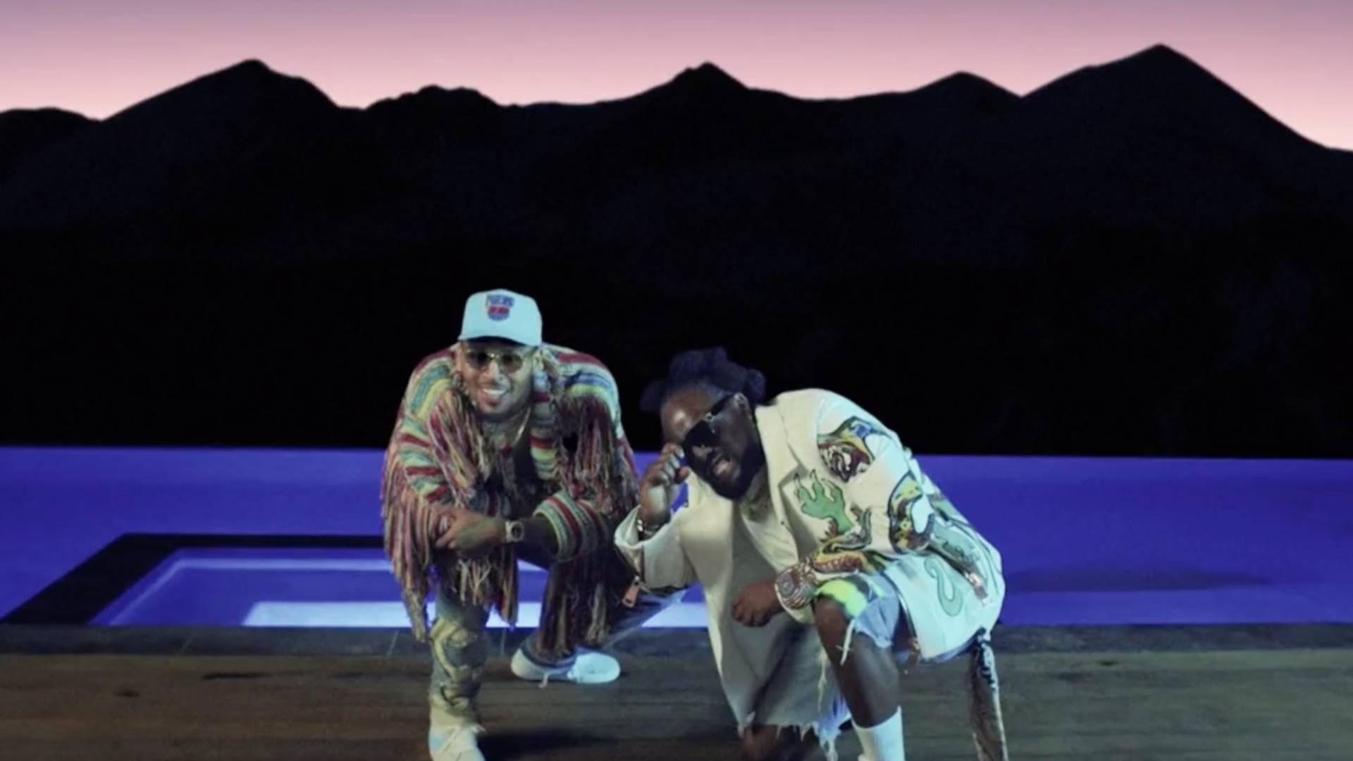 Chris Brown and Wale on BET Jams 2021.