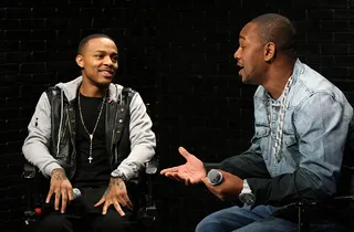 Going In - Bow Wow and Cam'ron have a candid chat at 106. (Photo: Bennett Raglin/BET/Getty Images)