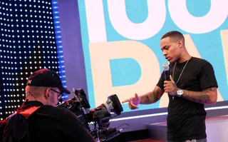 Are We On? - Host Bow Wow makes sure he has his lines down before talking to the livest audience. (Photo:&nbsp; Bennett Raglin/BET/Getty Images for BET)