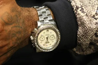 Keep Shining - A glimpse at Problem's watch backstage at 106. (Photo: Bennett Raglin/BET/Getty Images for BET)