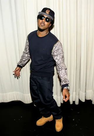 Swaggin' on 'Em - Problem visits 106 and still looks fly just chillin' out. (Photo: Bennett Raglin/BET/Getty Images for BET)