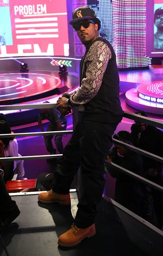 He's a Problem! - Problem has his swag on while on the 106 stage. (Photo: Bennett Raglin/BET/Getty Images for BET)