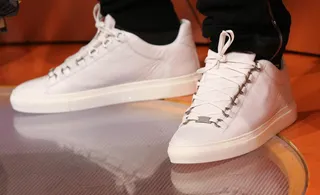 Fashion Forward - Pusha T rocks Balenciaga sneakers on 106. (Photo: Bennett Raglin/BET/Getty Images for BET)