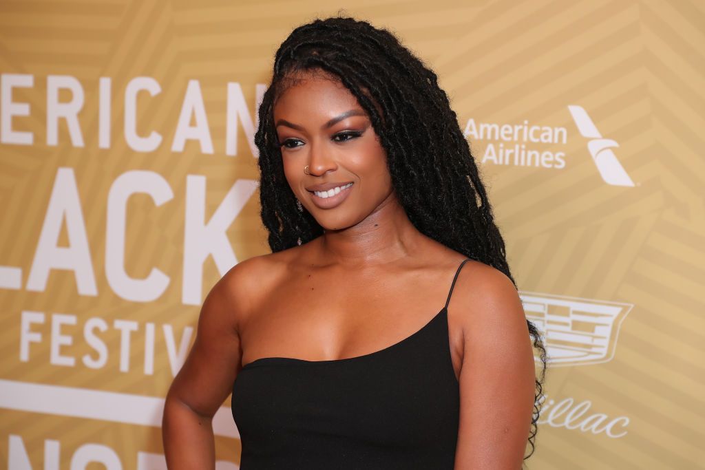 BEVERLY HILLS, CALIFORNIA - FEBRUARY 23: Javicia Leslie attends American Black Film Festival Honors Awards Ceremony at The Beverly Hilton Hotel on February 23, 2020 in Beverly Hills, California. (Photo by Leon Bennett/WireImage)