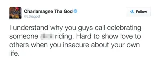 Ouch! - When the truth is too real.&nbsp;(Photo: Charlamagne Tha God via Twitter)