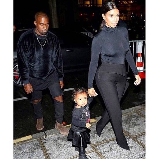 Kim kardashian, Kanye West, North West