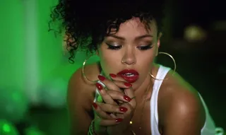 Classic Red - The classic red makeup accents in the &quot;Don't Wanna Dance&quot; video are everything.  (Photo: RCA Records)