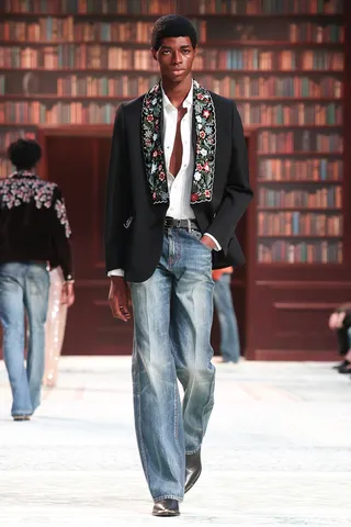 Model for  Amiri Menswear