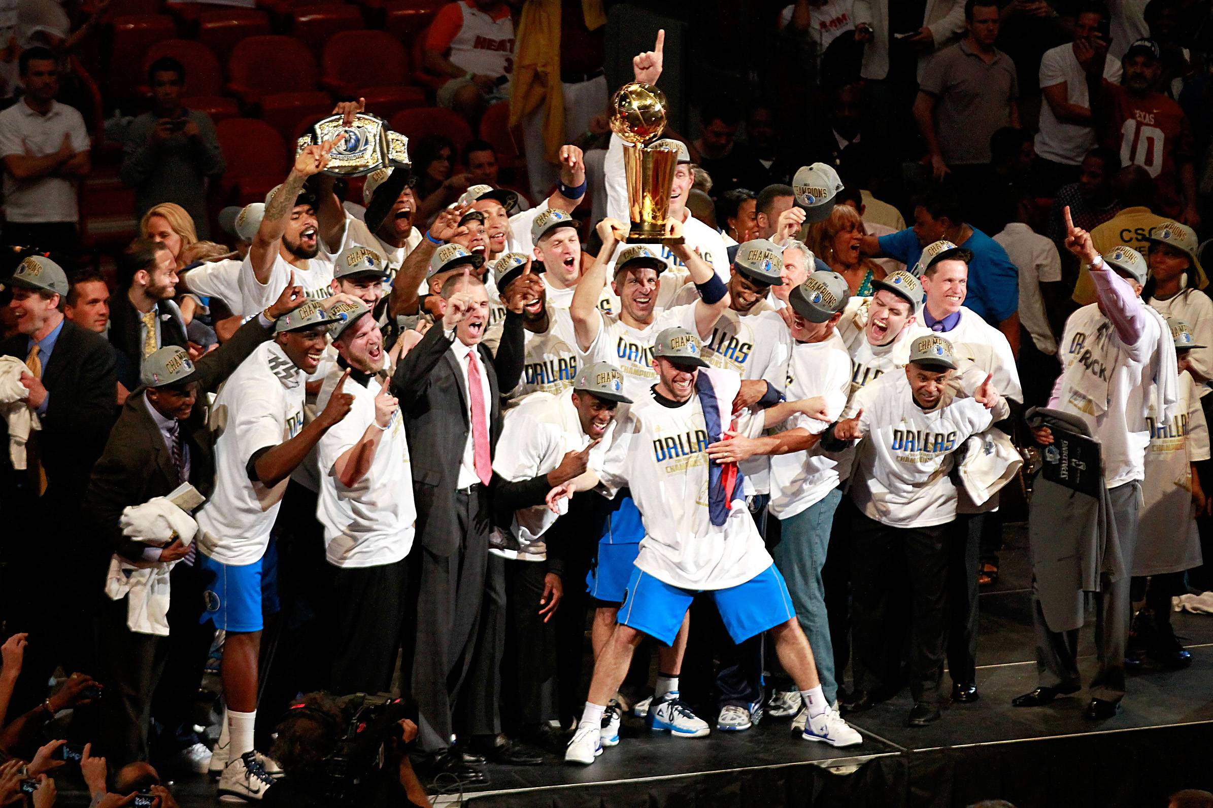 Mavs Veterans Sink Miami’s Title Hopes  - Led by old pros like Dirk Nowitzki, Jason Kidd, Shawn Marion and Jason Terry, the Dallas Mavericks ruined the Miami Heat’s fantasy script, taking the NBA title in six hard-fought games.(Photo: Marc Serota/Getty Images)