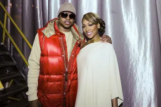 Shannon and Monica Brown - The NBA baller joined his R&amp;B wife for the taping of A Very BET Christmas. (Photo: John Ricard / BET)