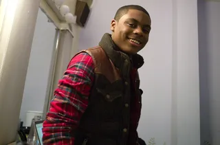 Jawan Harris - In the green room dressed in a festive red flannel shirt perfect for the A Very BET Christmas special.&nbsp; (Photo: John Ricard / BET)