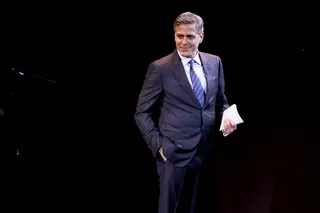 George Clooney c/o Angel - George Clooney first met Angel when she assisted him and his fellow ER cast member Noah Wyle in the '90s.&nbsp;Clooney apparently won her over. Now Angel lives in a detached house on Clooney's property to be sure to react at a moment's notice. Angel's officially living the life!  (Photo: Neilson Barnard/Getty Images for SeriousFun Children's Network)