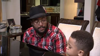 Little Mozart - DJ listens (sort of) closely as the piano instructor teaches him some tricks.   (Photo: BET)