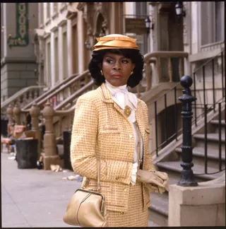 1988: In Costume On The Set Of&nbsp;The Women of Brewster Place - (Photo by Anthony Barboza/Getty Images)