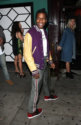 A$AP Rocky - A$AP Rocky went to the Peppermint Club to celebrate Markus Molinari's birthday in West Hollywood.(Photo: Photographer Group / Splash News)