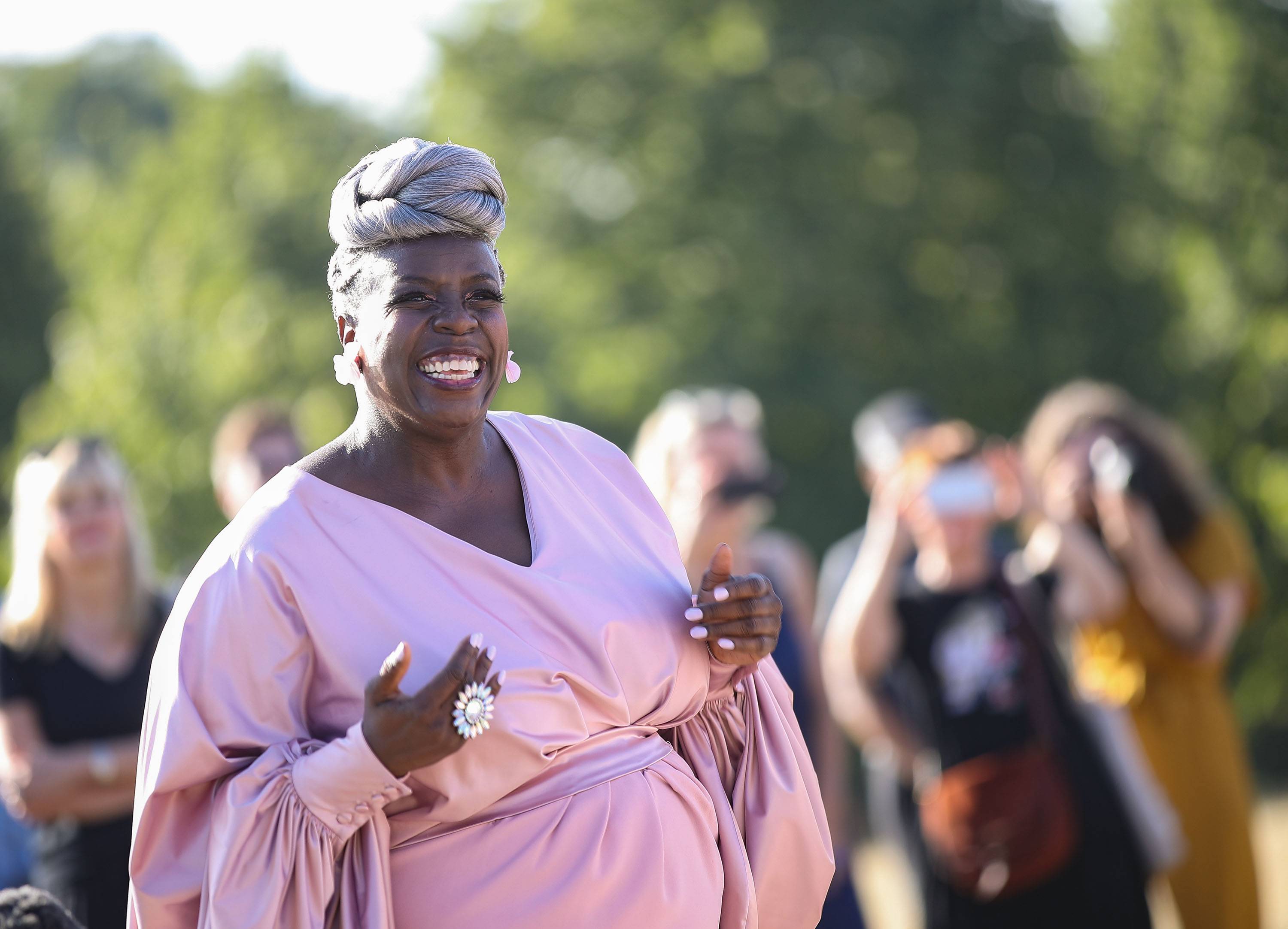 The Kingdom Choir perform outside Kensington Palace on July 24, 2018 in London, England. The choir, which performed at the Royal Wedding of Prince Harry to Ms. Meghan Markle, announced that they have signed a record deal with Sony Music.