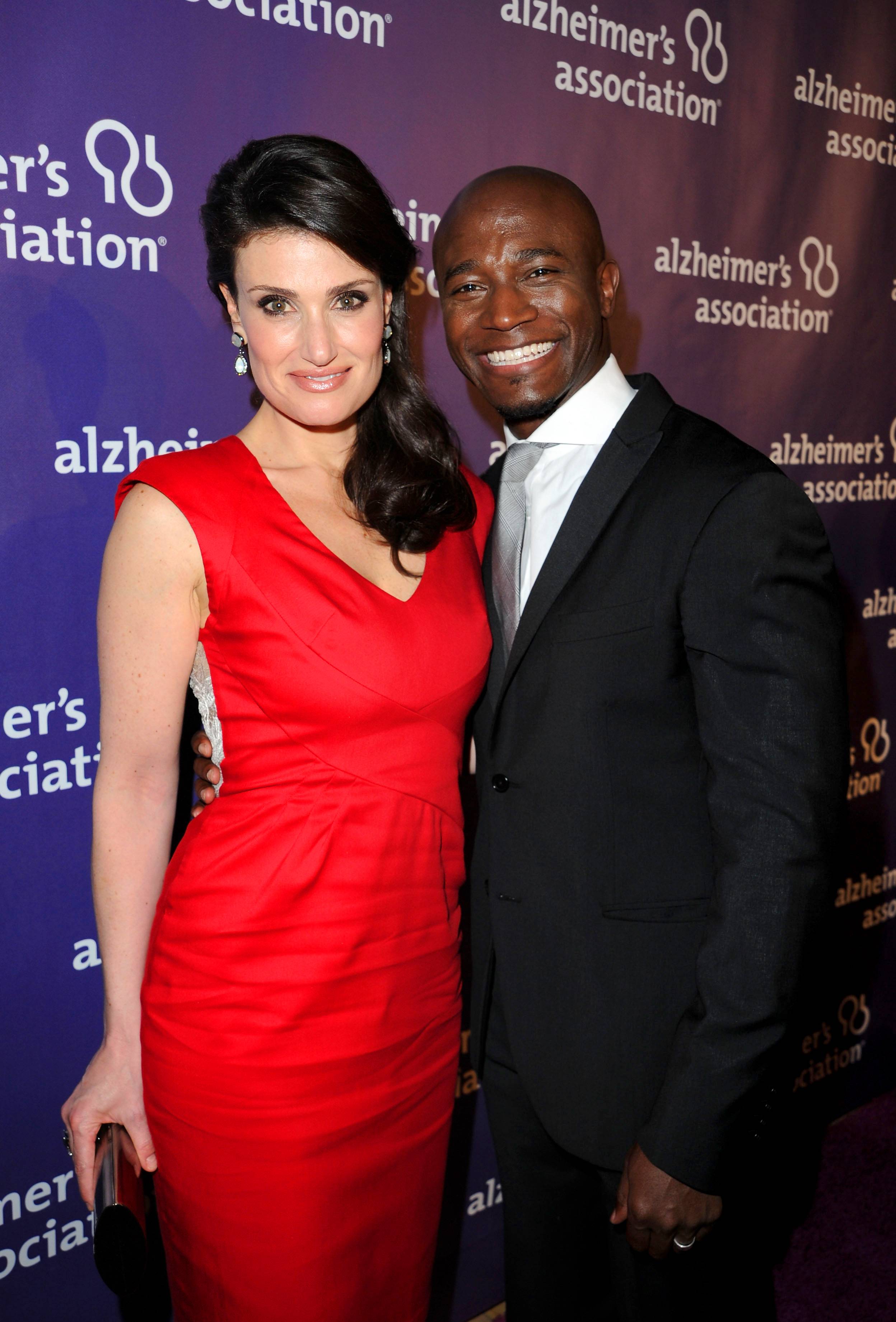 Taye Diggs and Idina Menzel  - These two met in the Broadway musical production of Rent in 1996 and later co-starred in the 2005 film version. Diggs and Menzel married in 2003 and have one son.&nbsp; (Photo: Jason Merritt/Getty Images for Alzheimer's Association)