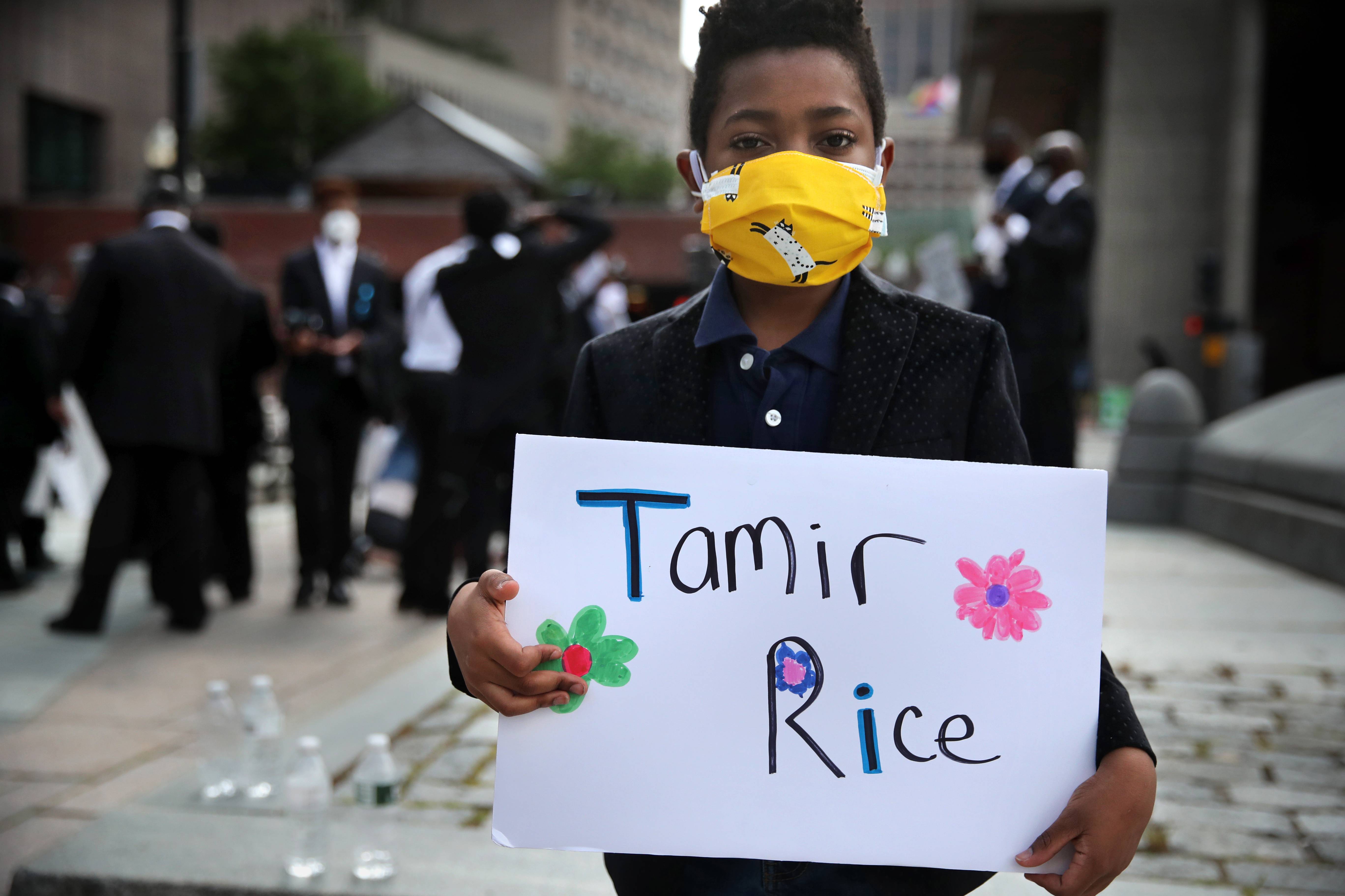 Tamir Rice sign on BET Buzz 2021