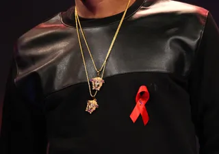 Giving Support - Bow Wow wears his red ribbon in support of National HIV/AIDS Awareness Day.(Photo: Bennett Raglin/BET/Getty Images for BET)