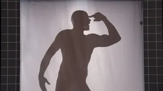 Boris' Stage Performance - Boris' silhouette is integrated into the show to hide the fact that he can't really sing.  (Photo: BET)