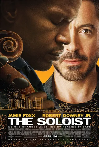The Soloist Premieres, Sunday at 2P/1C - Jamie Foxx teaches Robert Downey, Jr. about friendship. (Photo:&nbsp; Universal Pictures)