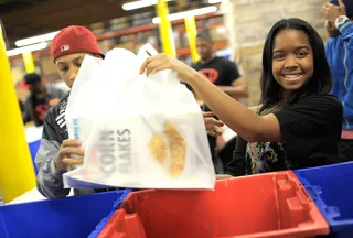 Gabi Gives Back - Gabi Wilson supports charitable causes like Feeding America where volunteered at Los Angeles Regional Foodbank. (Photo: Charley Gallay/WireImage)