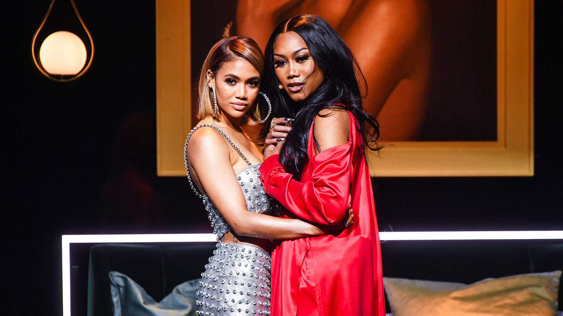 (L-R) Paige Hurd and Muni Long perform onstage during the 2022 Soul Train Awards presented by BET at the Orleans Arena on November 13, 2022 in Las Vegas, Nevada. (Photo by Paras Griffin/Getty Images for BET)