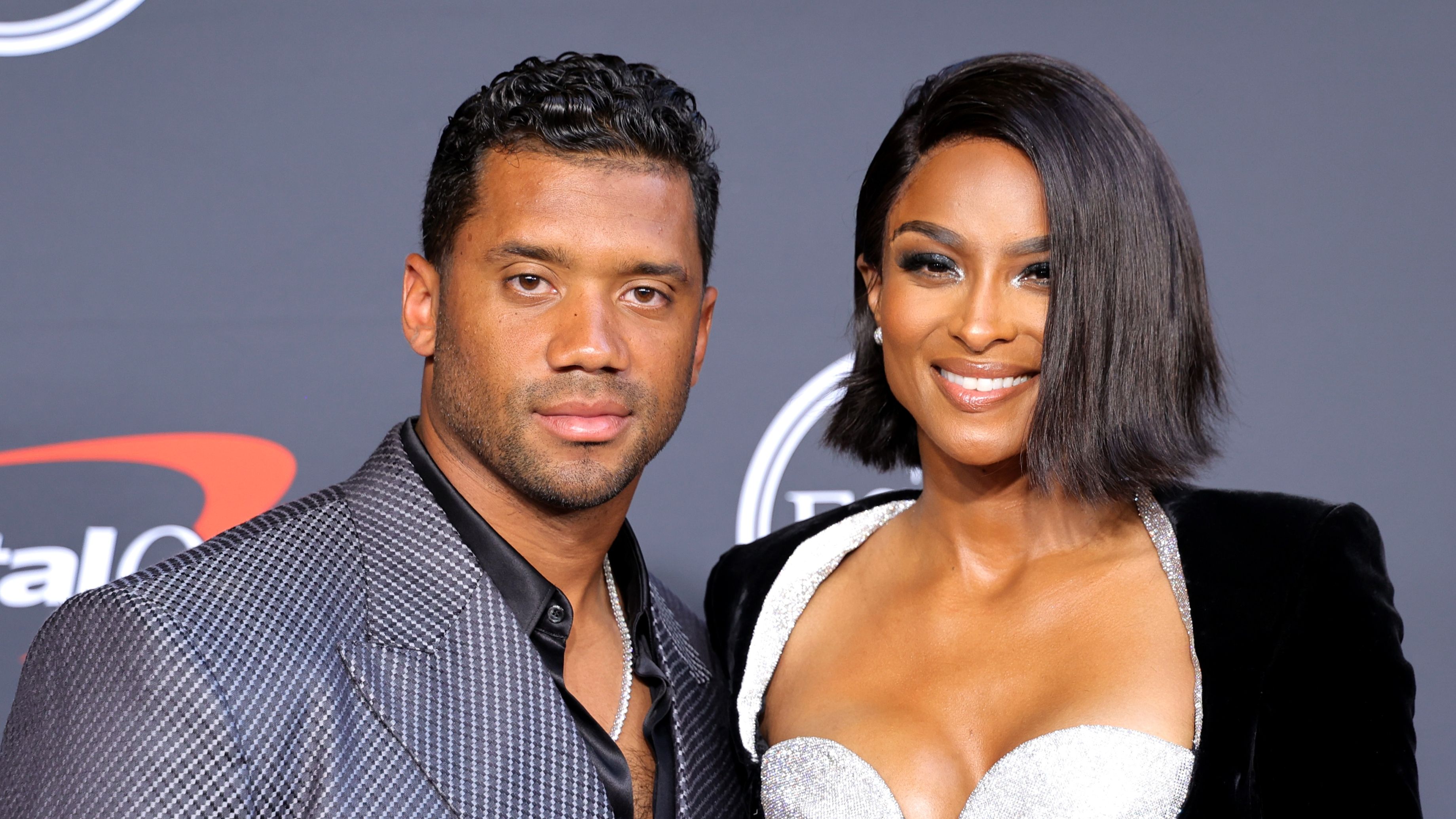 Russell Wilson and Ciara attend the 2022 ESPYs at Dolby Theatre on July 20, 2022 in Hollywood, California. 