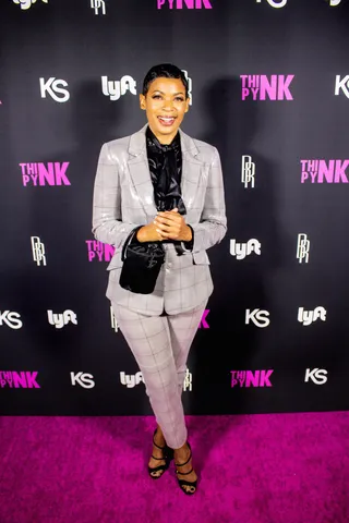 Angelique Miles - Wellness and lifestyle entrepreneur&nbsp;Angelique Miles&nbsp;poses on the "Pynk" carpet! (Photo: Calvin Gayle @calvingproductions)