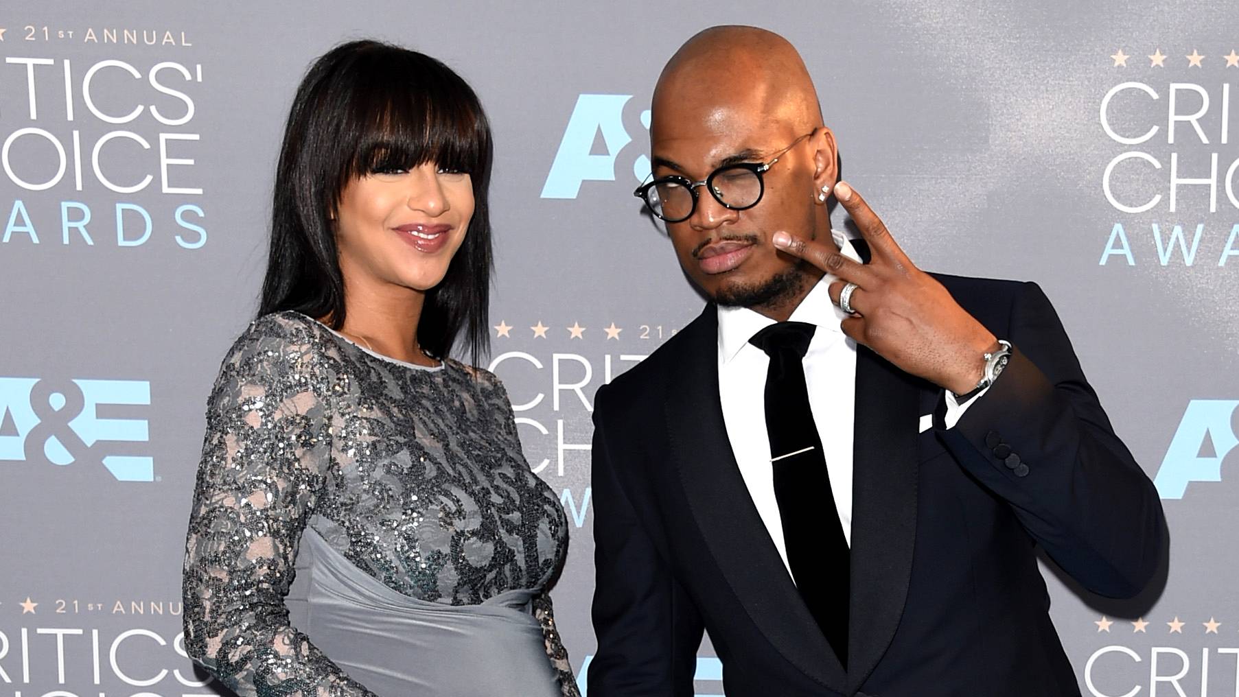 SANTA MONICA, CA - JANUARY 17:  Crystal Renay (L) and singer Ne-yo attend the 21st Annual Critics' Choice Awards at Barker Hangar on January 17, 2016 in Santa Monica, California.  (Photo by Jason Merritt/Getty Images)