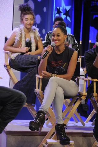 There Goes Tracee - Tracee Ellis Ross at BET's 106 &amp; Park. (Photo: John Ricard / BET)