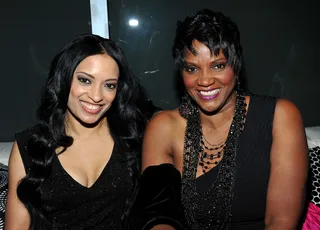 Silver Screen Beauties - Actresses Melissa De Sousa and Anna Maria Horsford pose for pictures at the VIP screening of Reed Between the Lines.(Photo: Fernando Leon/PictureGroup)