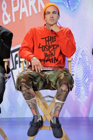 Judge Yela - Yelawolf gets ready to judge the Freestyle Friday talent at BET's 106 &amp; Park.&nbsp; (Photo: John Ricard / BET)