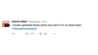 We think this is what you call "Tangent Compliment." - (Photo: Kanye West via Twitter)