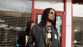 Just Too Cool for Words - Candid shot of the brodie Quavo.(Photo:&nbsp;BET for #BLX)