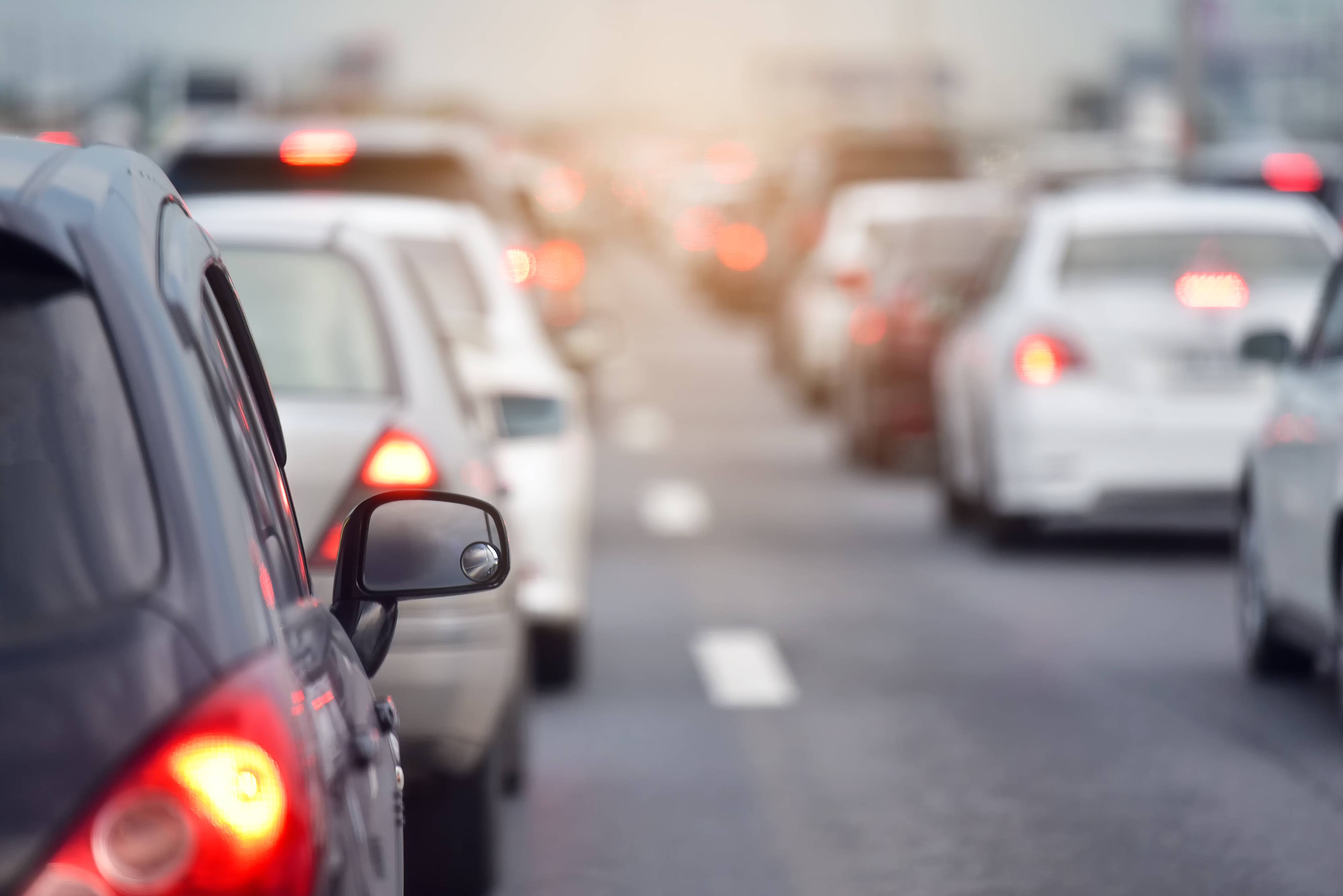 traffic jams in the city, road, rush hour