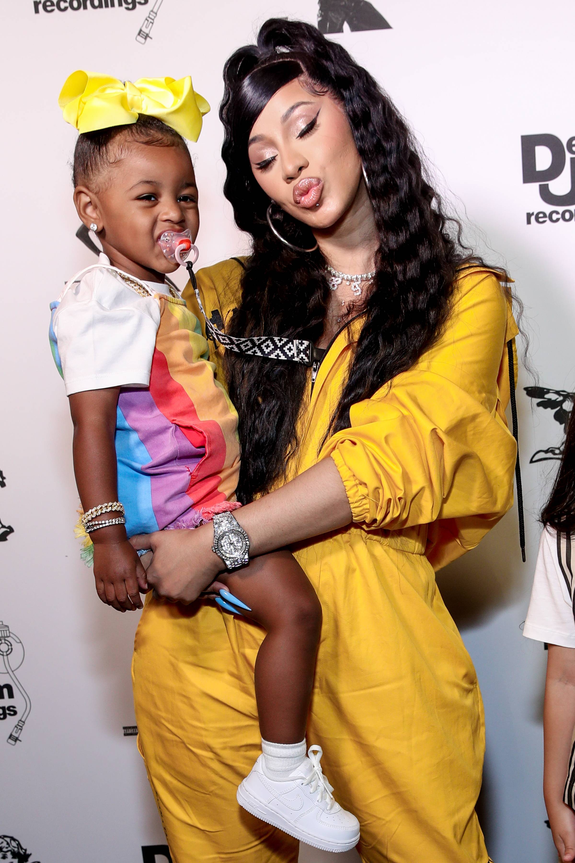 So Luxe Cardi B Gifts Kulture A Rainbow Bedazzled Hermes Birkin Bag Worth 48K News BET