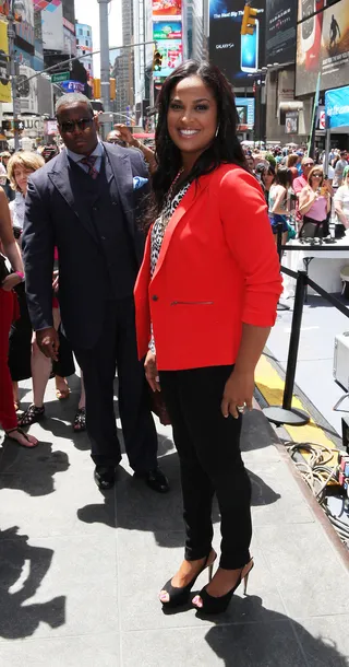 What a Knockout! - Beautiful boxing champ Laila Ali smiles bright at the Pfizer Get Old Wellness Campaign Kick-Off event in New York.&nbsp;(Photo: PNP/ WENN.com)