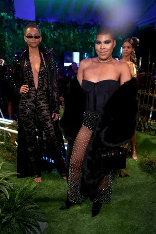 Serving at a Black Panther fashion event in a diamond skirt and bustier onsie. - (Photo by Jemal Countess/Getty Images for Marvel)&nbsp;