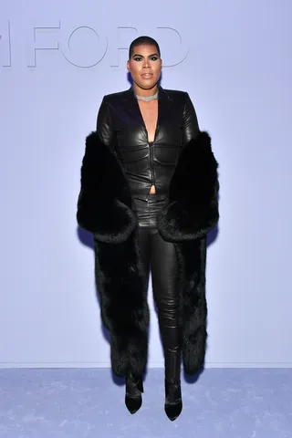 Giving you power suiting in black leather!&nbsp; - (Photo by Dia Dipasupil/Getty Images)&nbsp;