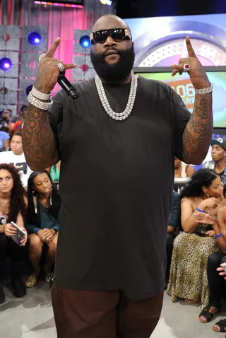 Rick Ross @rickyrozay - Tweet: "5 days away for the biggest album of the year @RickyRozay #GodForgivesIDont to hit stores worldwide. Pre-Order now @ GodForgivesIDont.com"Rick Ross is calling his soon-to-be released album the biggest of the year before it's even out. Only time will tell.(Photo: John Ricard / BET)