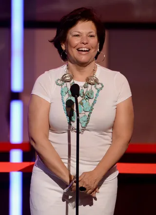 Chairman and Chief Executive Officer of BET Networks Debra Lee speaks onstage at day 3 of the 2012 BET Awards rehearsals held at The Shrine Auditorium on June 30, 2012 in Los Angeles, California.  (Photo: Michael Buckner/Getty Images For BET